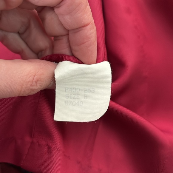 Vintage Pendleton Houndstooth Wool Crop Blazer Jacket Blue Red Sz 8 Petite - Picture 9 of 14